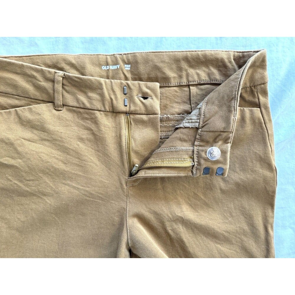 Old Navy Womens Size 10 Pixie Ankle Mid-Rise Stretch Pants Brown - Picture 4 of 9